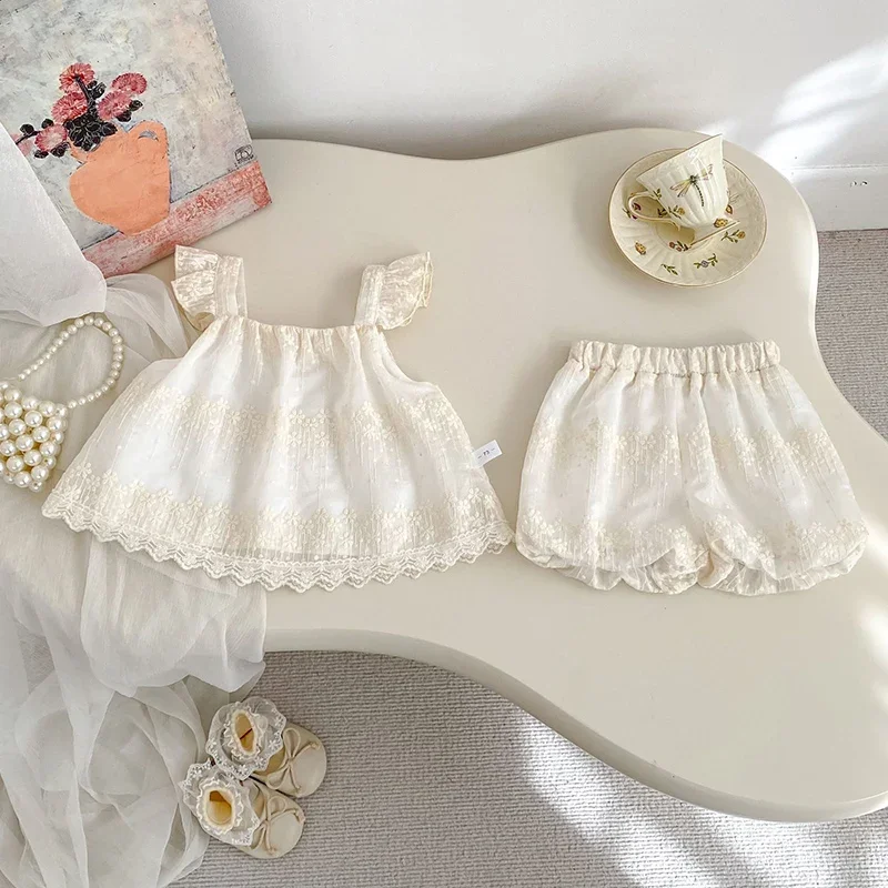 2026 New Summer 0-5Yrs Kids Clothes Set Flying Sleeve Cotton Embroidered Vest+Shorts Toddler Baby Girl Clothes Suit
2026 New Summer 0-5Yrs Kids Clothes Set Flying Sleeve Cotton Embroidered Vest+Shorts Toddler Baby Girl Clothes Suit