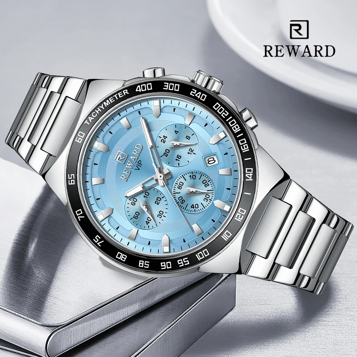 REWARD Blue Silver Watches Quartz Movement Wristwatch Chronograph Business Waterproof Male Clock
REWARD Blue Silver Watches Quartz Movement Wristwatch Chronograph Business Waterproof Male Clock