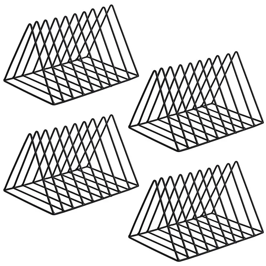 4 Pack Triangle File Storage Holder Racks Iron Desktop Magazine Organizer Metal Newspapers Folders for Office Table Desk Booksh
4 Pack Triangle File Storage Holder Racks Iron Desktop Magazine Organizer Metal Newspapers Folders for Office Table Desk Booksh