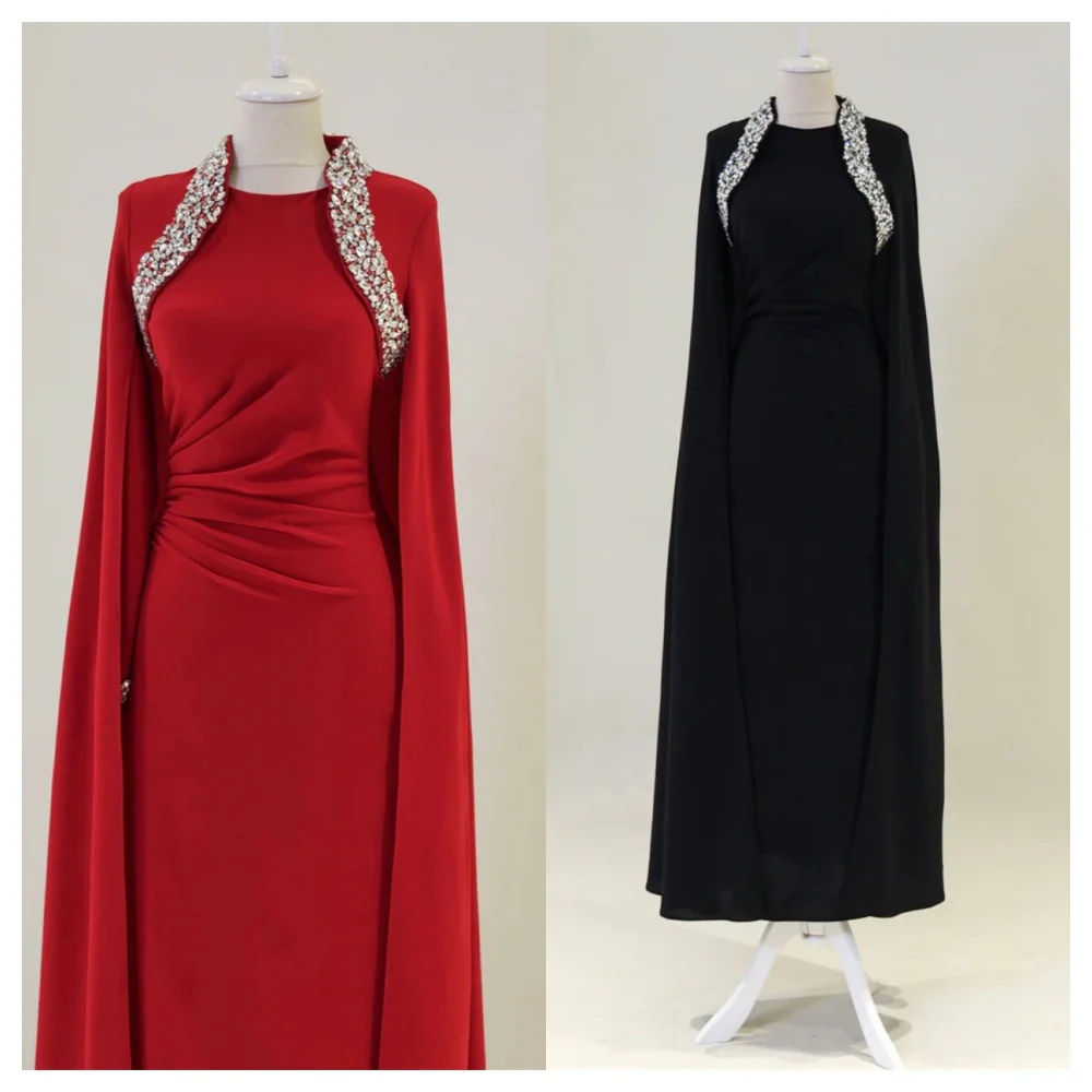 Customized Customized Formal Jersey Evening Dress Classic High Neckline Long Sleeves Party Dress High Quality Straight Celebrity
Customized Customized Formal Jersey Evening Dress Classic High Neckline Long Sleeves Party Dress High Quality Straight Celebrity