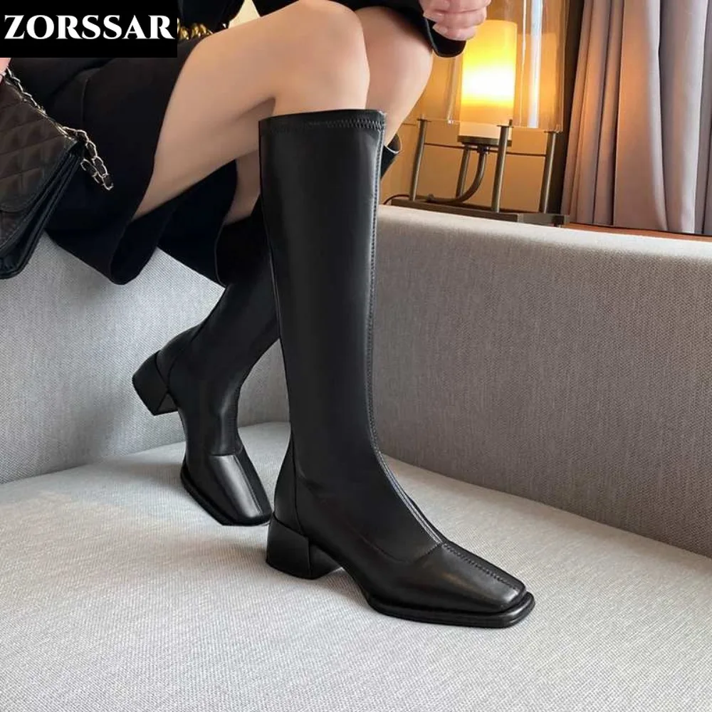 2024 Winter New High Quality Med Heel Long Stretch Boots Warm Winter Shoes Square Toe Concise Office Lady Solid Knee-high Boots
2024 Winter New High Quality Med Heel Long Stretch Boots Warm Winter Shoes Square Toe Concise Office Lady Solid Knee-high Boots