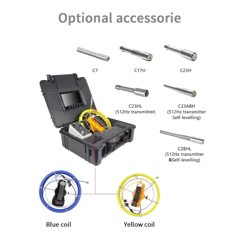 OEM 14MM Mini Head CCTV Camera for Plumbing Pipe Inspection 7'' TFT Monitor 20M/30M/40M/50M Cable Sewer Drain Pipeline
OEM 14MM Mini Head CCTV Camera for Plumbing Pipe Inspection 7'' TFT Monitor 20M/30M/40M/50M Cable Sewer Drain Pipeline