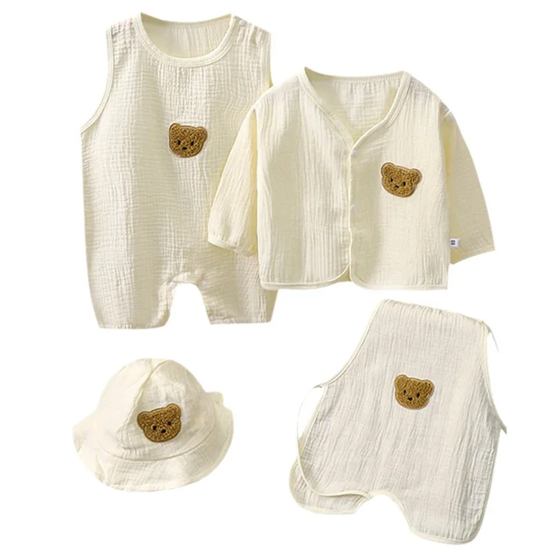 Newborn Class A Baby Out Four-piece Cardigan Strap Jacket Belly Pocket Baby Pure Cotton Summer Clothing for newborn
Newborn Class A Baby Out Four-piece Cardigan Strap Jacket Belly Pocket Baby Pure Cotton Summer Clothing for newborn