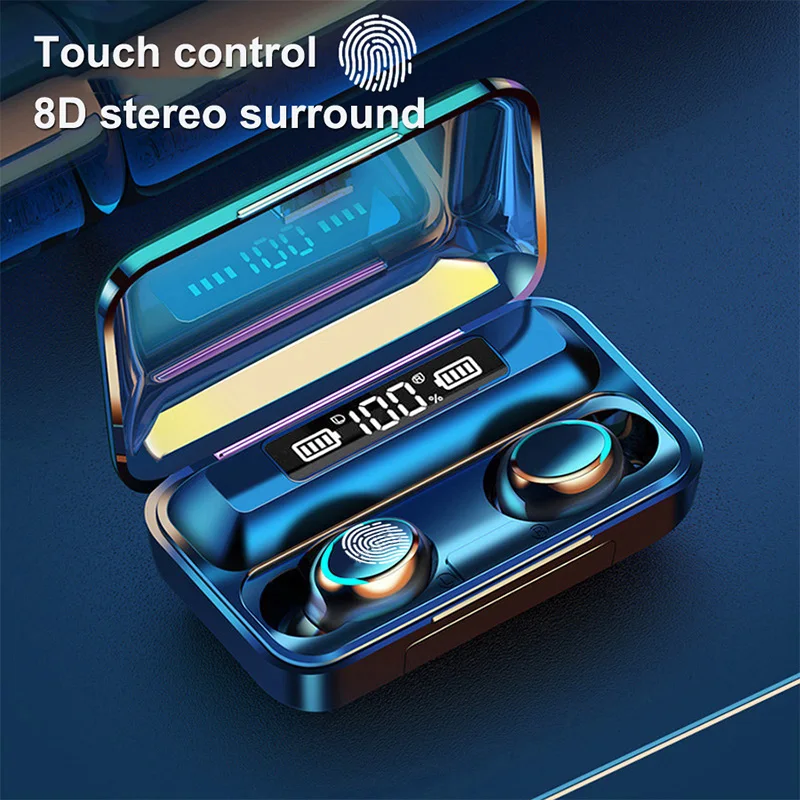 F9 Wireless Earphone TWS Bluetooth Wireless Headphone LED Display HIFI Stereo Sport Music Headset Noise Reduction With Mic
F9 Wireless Earphone TWS Bluetooth Wireless Headphone LED Display HIFI Stereo Sport Music Headset Noise Reduction With Mic