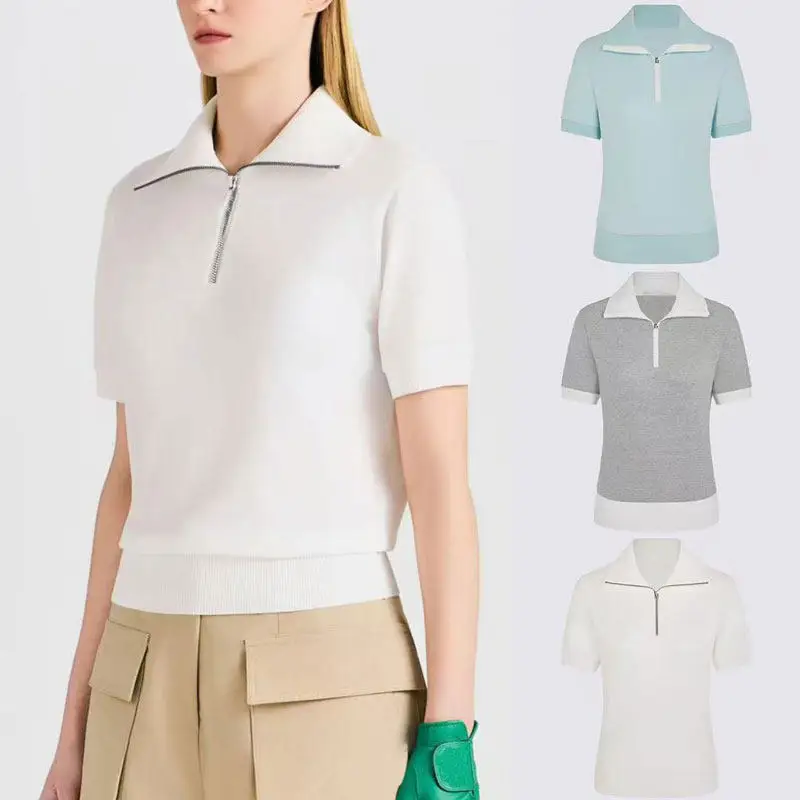 2026 Summer Women Golf Short SleeveT-shirt Custom Exclusive Thin QuickDry Sport Tops Breathable Casual Ladies Outdoor Sports Tee
2026 Summer Women Golf Short SleeveT-shirt Custom Exclusive Thin QuickDry Sport Tops Breathable Casual Ladies Outdoor Sports Tee