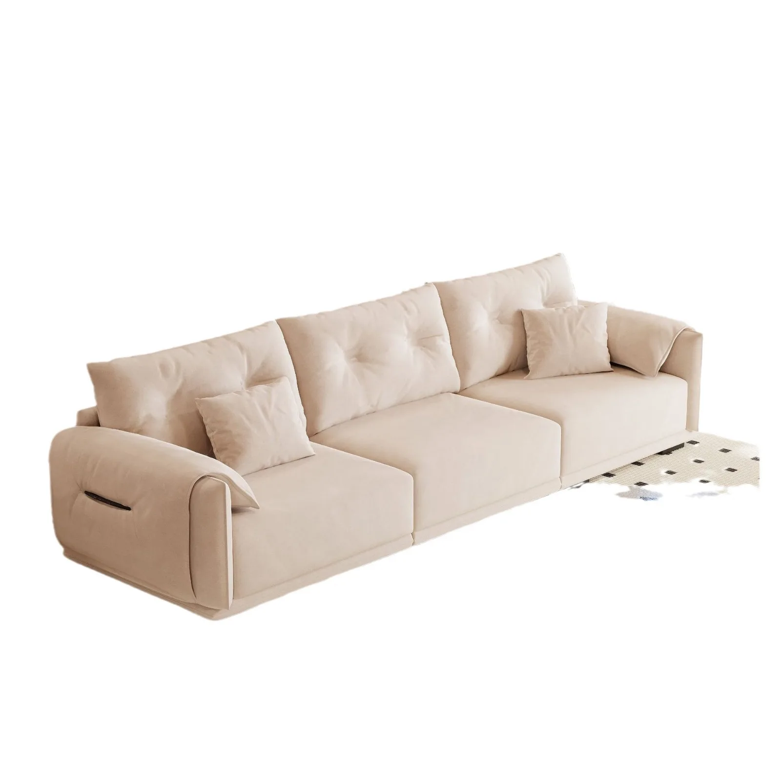 Cream style, three people, fabric, sofa, home, modern, simple, living room straight row
Cream style, three people, fabric, sofa, home, modern, simple, living room straight row