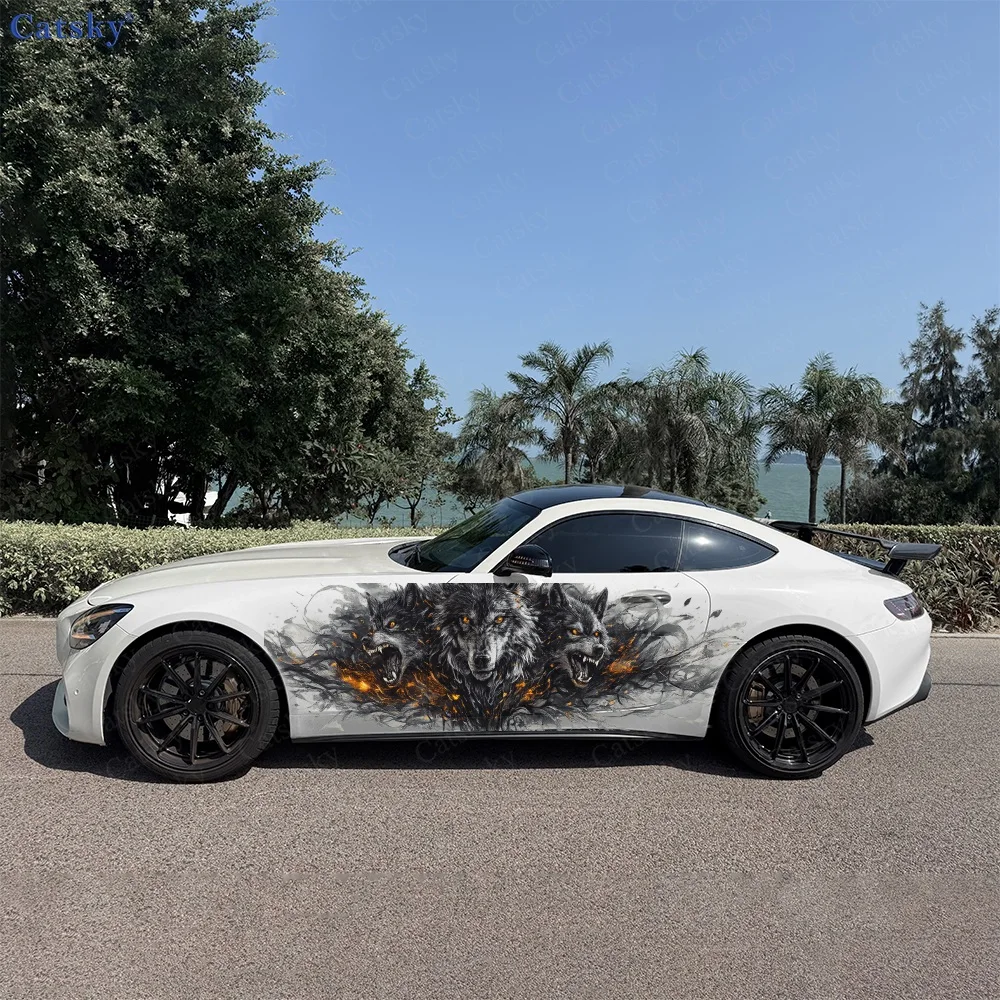 2Pcs Fierce Wolves in Dark Tones Car Body Side Stickers, Automotive Door Side Graphics for Cars, Car Decoration Accessory
2Pcs Fierce Wolves in Dark Tones Car Body Side Stickers, Automotive Door Side Graphics for Cars, Car Decoration Accessory