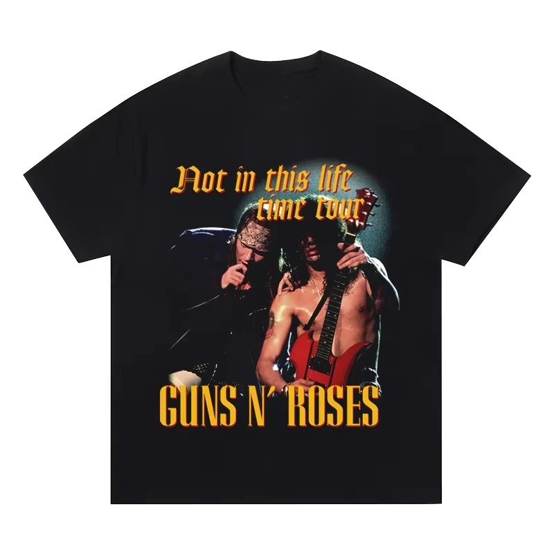 Guns N 'Roses Axl Rose Slash Rock N' Roses Short Sleeve T-Shirt Fashion Casual Men and Women Summer Casual Sports Comfort Top
Guns N 'Roses Axl Rose Slash Rock N' Roses Short Sleeve T-Shirt Fashion Casual Men and Women Summer Casual Sports Comfort Top