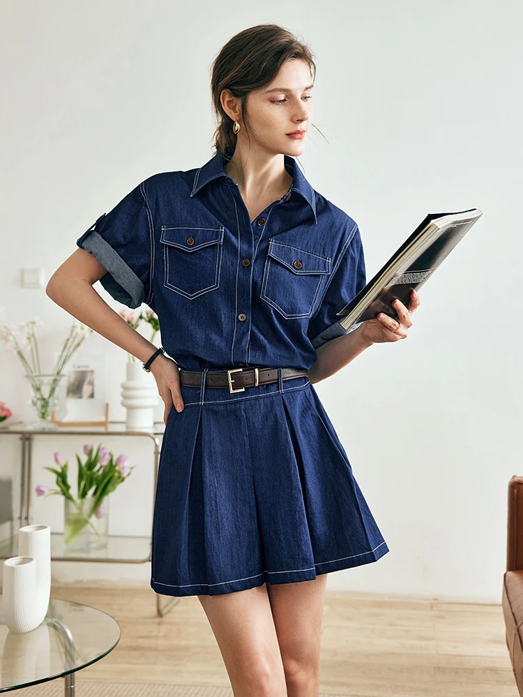 OLrain Women Denim Shirt Skirt Set Two Piece Matching Sets 2025 Spring French Fashion Vintage Casual Ladies Outfits O23XB83899
OLrain Women Denim Shirt Skirt Set Two Piece Matching Sets 2025 Spring French Fashion Vintage Casual Ladies Outfits O23XB83899