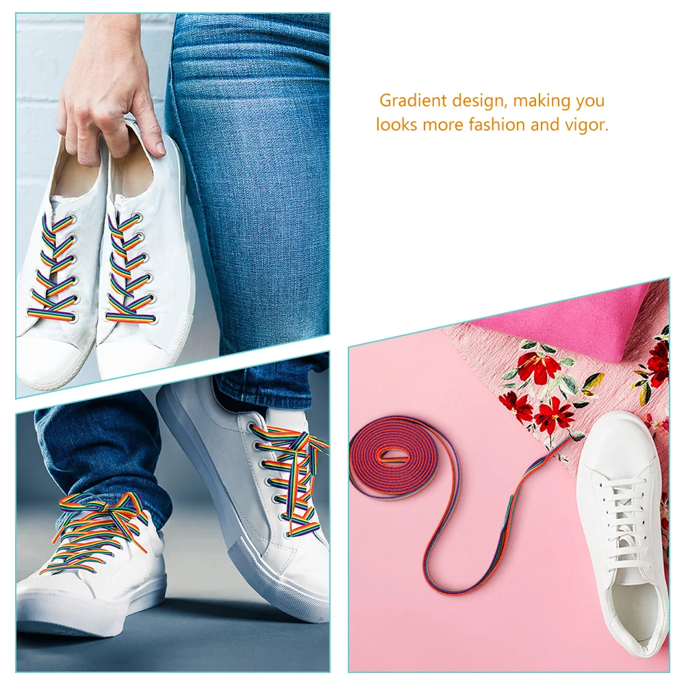 Rainbow Shoelaces Gradient Design Bright Colors Durable Use Matching Clothes Camouflage Printing Firm Hard to Fade Replacement
Rainbow Shoelaces Gradient Design Bright Colors Durable Use Matching Clothes Camouflage Printing Firm Hard to Fade Replacement