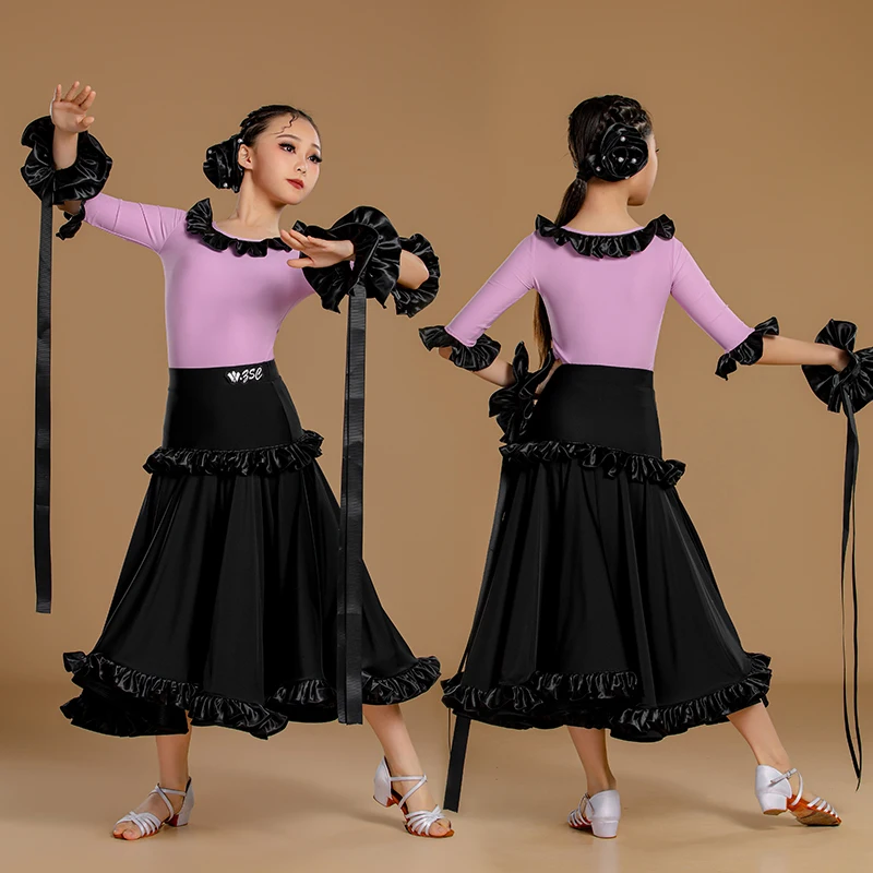 New children's modern dance dress two-piece set performance training suit high-end modern dance dress large skirt hem
New children's modern dance dress two-piece set performance training suit high-end modern dance dress large skirt hem