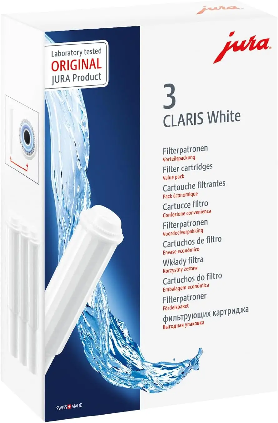 3-Pack Water Filter Cartridge for Automatic Coffee Machines, Up to 50L Capacity
3-Pack Water Filter Cartridge for Automatic Coffee Machines, Up to 50L Capacity