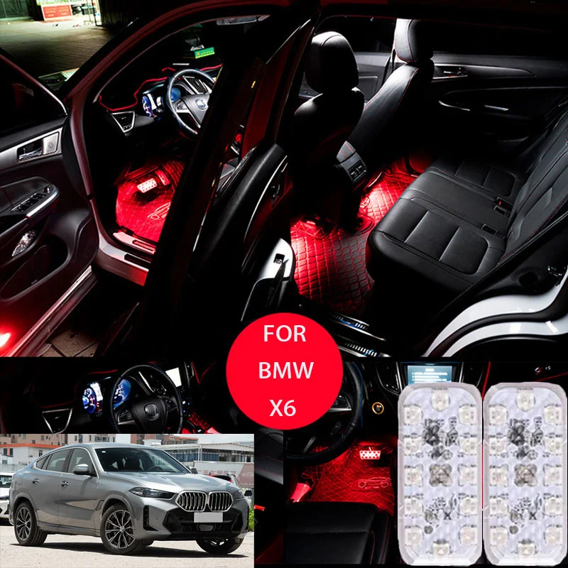 FOR Bmw-x6 LED Car Interior Ambient Foot Light Atmosphere Decorative Lamps Party decoration lights Neon strips
FOR Bmw-x6 LED Car Interior Ambient Foot Light Atmosphere Decorative Lamps Party decoration lights Neon strips