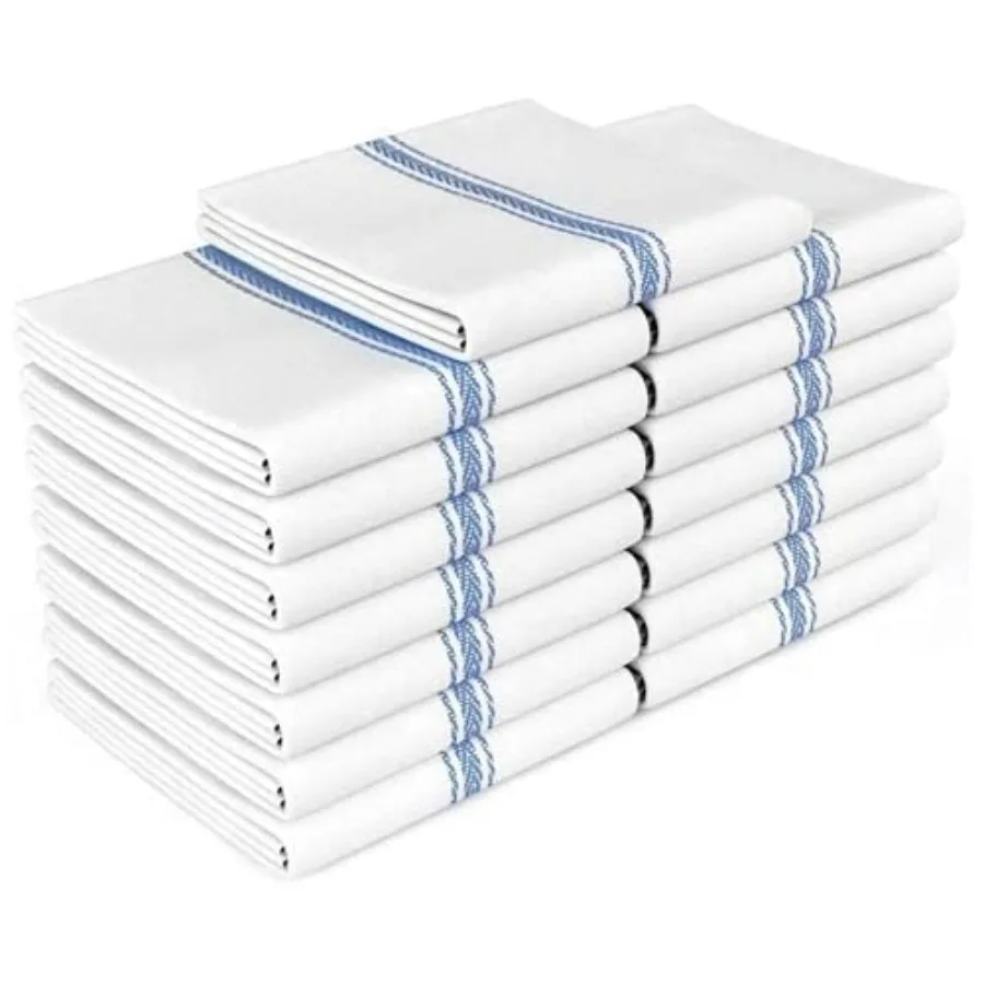 Classic Dish Towels - 15 Pack - 14" by 25" - 100% Cotton Kitchen Towels - Reusable Bulk Cleaning Cloths - Blue Hand Towels - Su
Classic Dish Towels - 15 Pack - 14" by 25" - 100% Cotton Kitchen Towels - Reusable Bulk Cleaning Cloths - Blue Hand Towels - Su