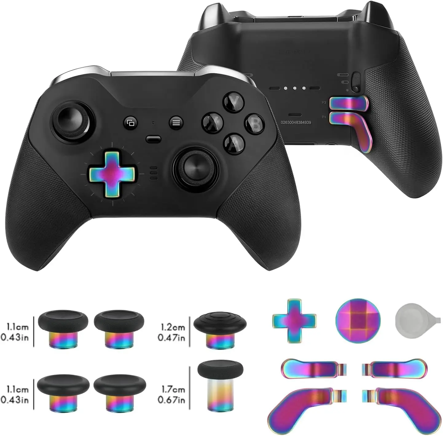 13 piece set Metal Thumbsticks for Xbox One Elite Series 2 Controller Metal Mod 6 Swap Joysticks, 4 Paddles, 2 D-Pads, 1 Tool
13 piece set Metal Thumbsticks for Xbox One Elite Series 2 Controller Metal Mod 6 Swap Joysticks, 4 Paddles, 2 D-Pads, 1 Tool