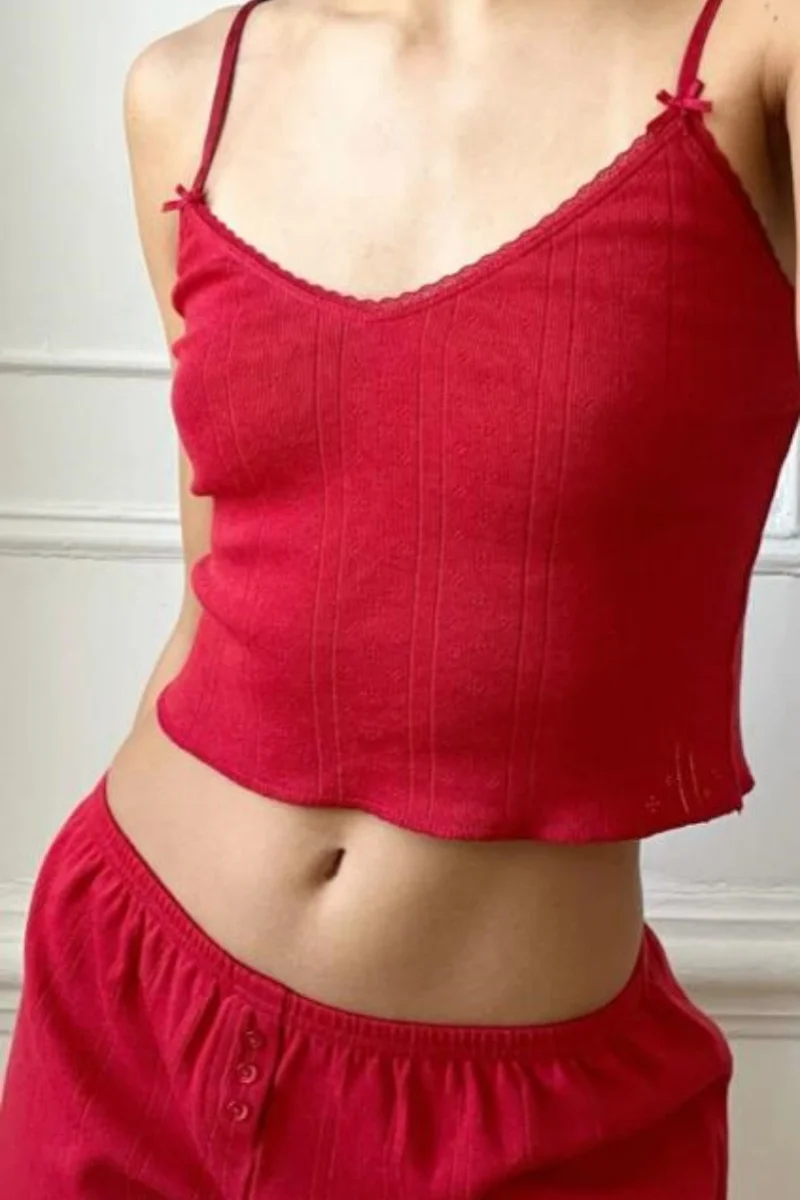 Women 2 Piece Valentine's Pajama Set Y2k Sleeveless Cami Top Ruffle Shorts Pj Set Lounge Sets Fitted Matching Sleepwear
Women 2 Piece Valentine's Pajama Set Y2k Sleeveless Cami Top Ruffle Shorts Pj Set Lounge Sets Fitted Matching Sleepwear