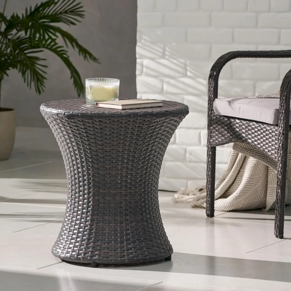 Outdoor Small Side Table, Stylish and Convenient Outside Accent Table, Hourglass Wicker Patio Rattan End Table for Outdoor and I
Outdoor Small Side Table, Stylish and Convenient Outside Accent Table, Hourglass Wicker Patio Rattan End Table for Outdoor and I