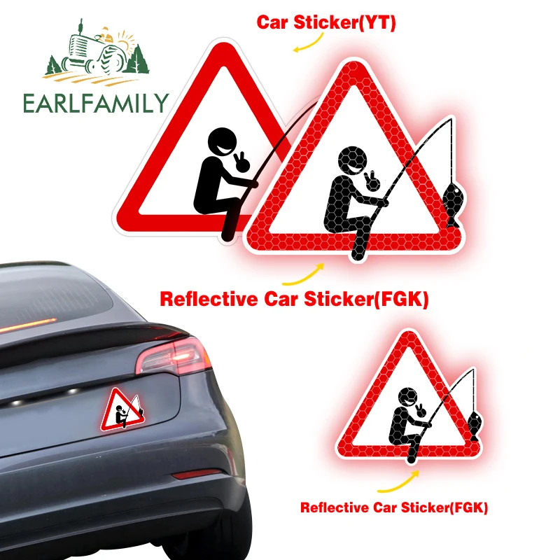EARLFAMILY Funny Fisher Design Warning Reflective Car Sticker Cartoon Sign Bright Toolbox Decal Car Door Protector Graphics
EARLFAMILY Funny Fisher Design Warning Reflective Car Sticker Cartoon Sign Bright Toolbox Decal Car Door Protector Graphics
