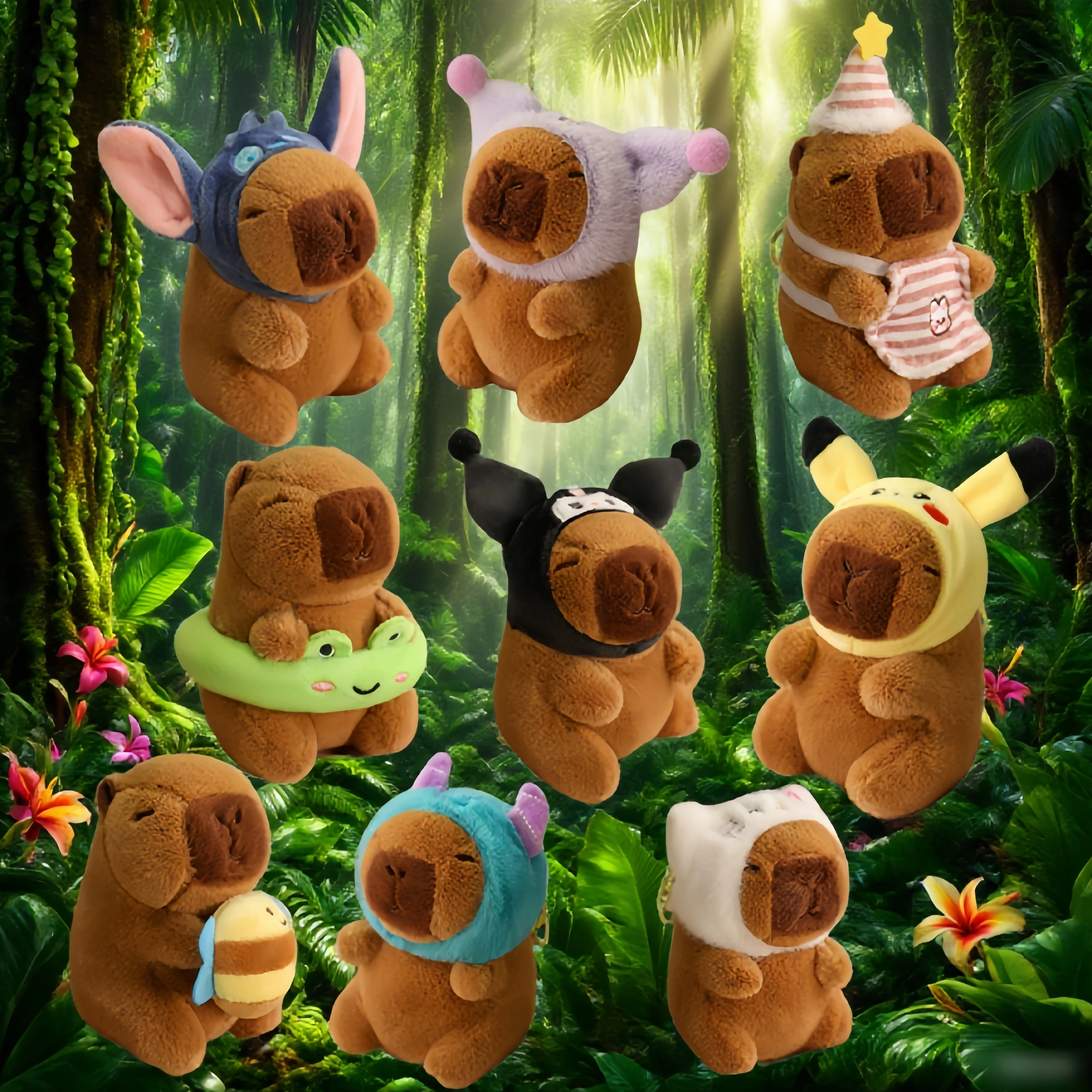 24 стиля Капибара Косплей Пикачу плюшевая игрушка Капибала кулон брелок Дисней Стич Санрио Куроми мягкая кукла сумка Декор подарок
24 стиля Капибара Косплей Пикачу плюшевая игрушка Капибала кулон брелок Дисней Стич Санрио Куроми мягкая кукла сумка Декор подарок