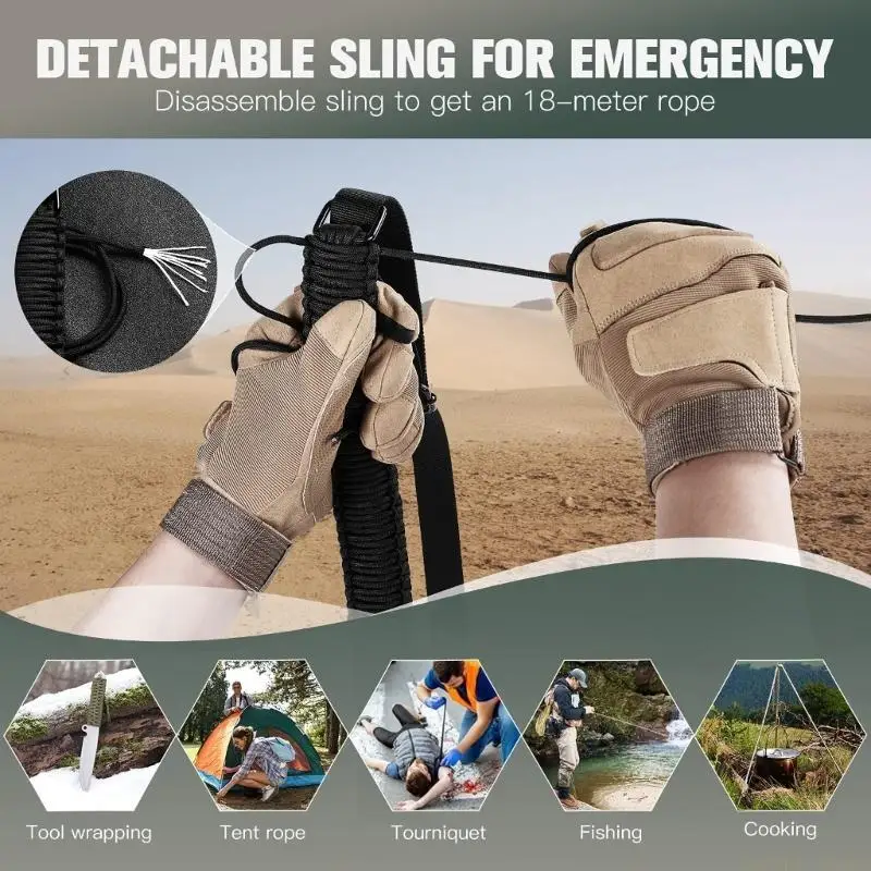 U2JB Two-Point Paracord Sling with Swivels Adjustable Nylon Tactically Strap
U2JB Two-Point Paracord Sling with Swivels Adjustable Nylon Tactically Strap