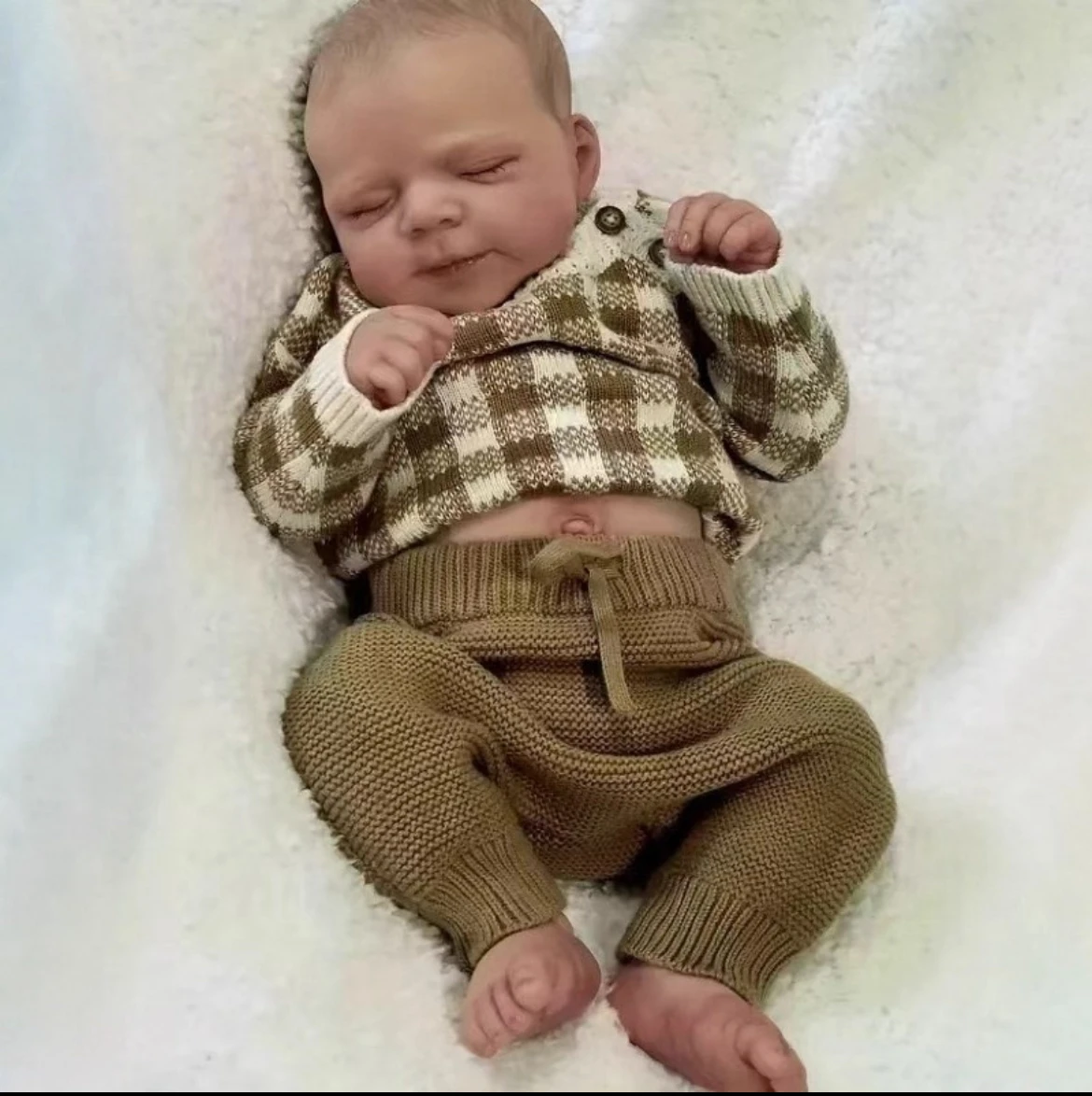 19-дюймовая светло-голубая кубическая шляпа Reborn Baby Doll Pascale Реалистичная новорожденная с ручной росписью венами и мягким корпусом - Коллекционная кукла реборн
19-дюймовая светло-голубая кубическая шляпа Reborn Baby Doll Pascale Реалистичная новорожденная с ручной росписью венами и мягким корпусом - Коллекционная кукла реборн