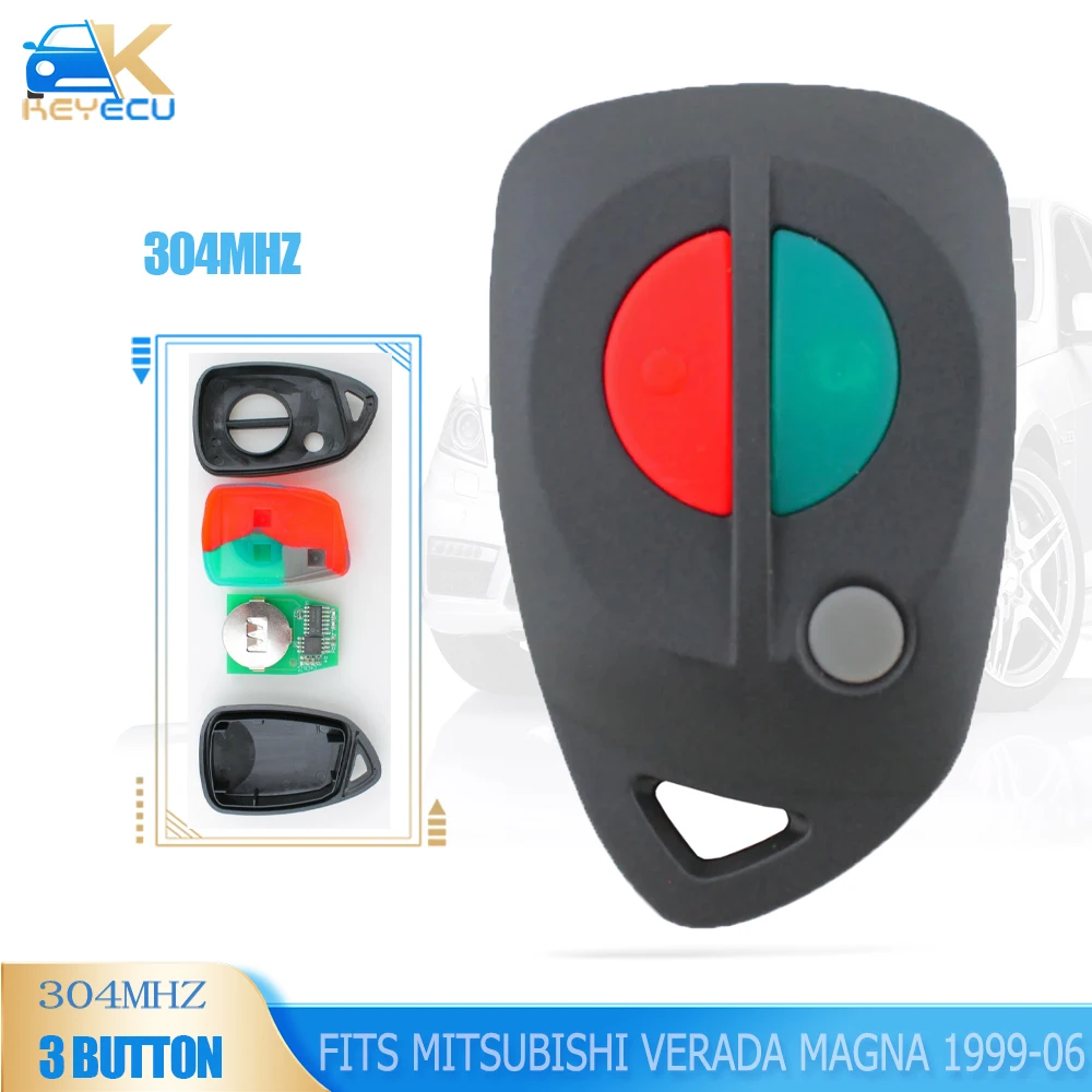 KEYECU Remote Car Key 304MHz 3 Button Fob for Mitsubishi Verada Magna 1999 2000 2001 2002 2003 2004 2005 2006
KEYECU Remote Car Key 304MHz 3 Button Fob for Mitsubishi Verada Magna 1999 2000 2001 2002 2003 2004 2005 2006