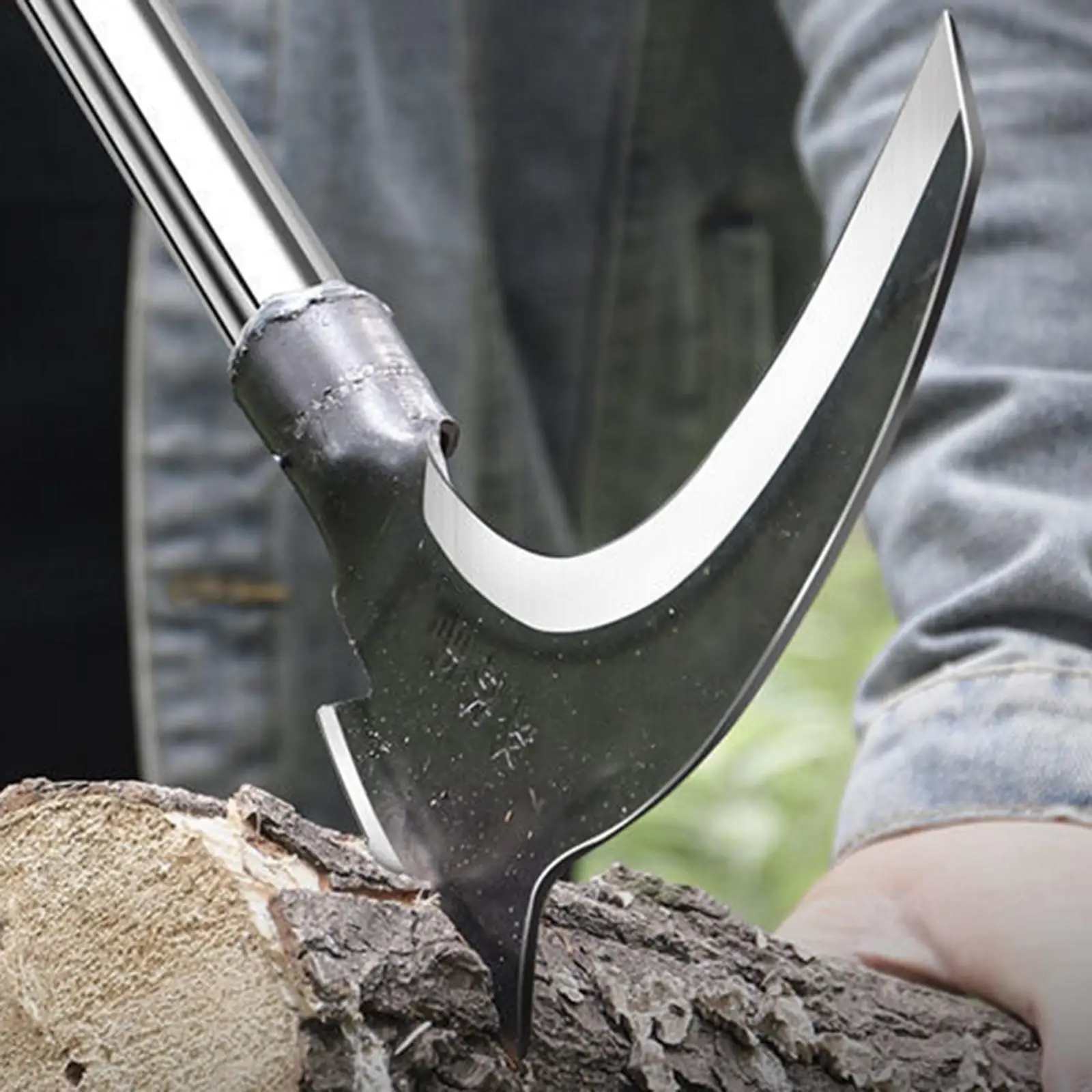 Multi Function Gardening Axe Sickle Steel Tool for Cutting Logs Small Trees Crops and Household Work
Multi Function Gardening Axe Sickle Steel Tool for Cutting Logs Small Trees Crops and Household Work
