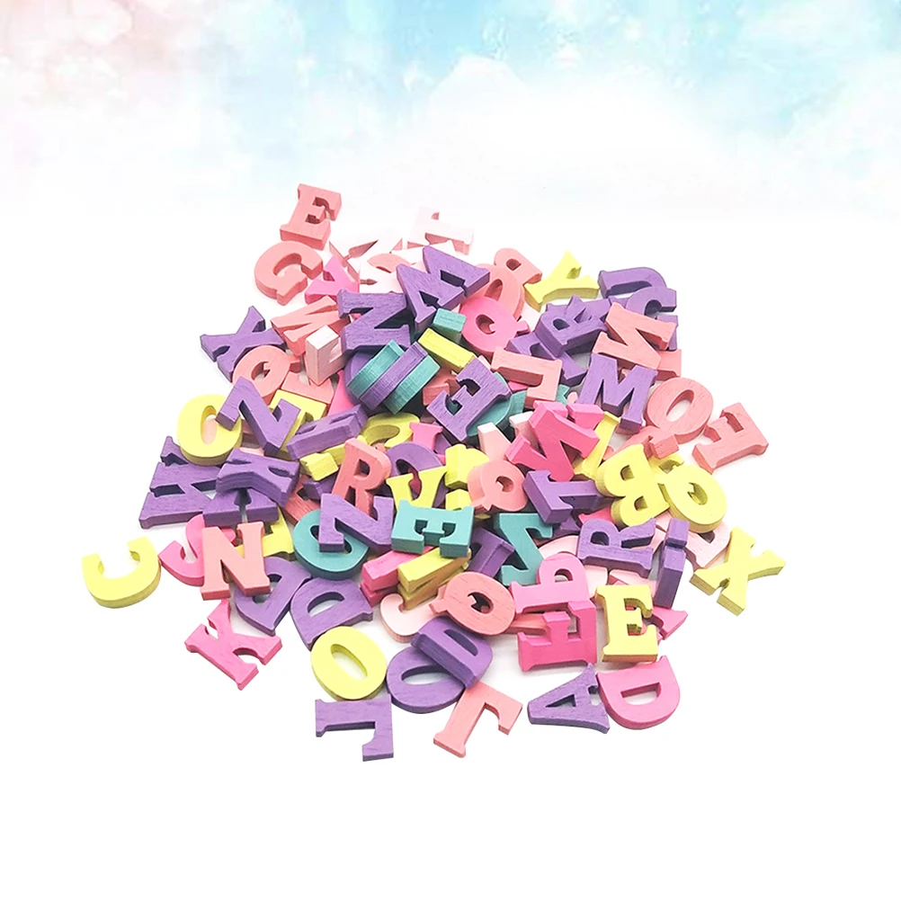 100 Pcs DIY Jewelry Wood Pieces Letters Wooden Slice Ornaments for Crafts Decorations Bamboo Child Colorful
100 Pcs DIY Jewelry Wood Pieces Letters Wooden Slice Ornaments for Crafts Decorations Bamboo Child Colorful