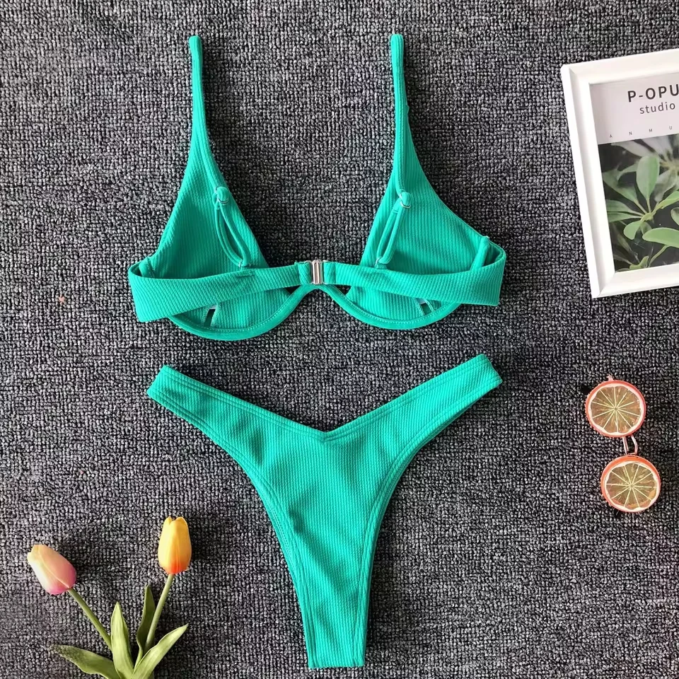 Personality Women's Sexy Split Style Solid Color Bikini Swimsuit V Neck Swimsuit 2 Piece Set Soft And Comfortable Swimwear
Personality Women's Sexy Split Style Solid Color Bikini Swimsuit V Neck Swimsuit 2 Piece Set Soft And Comfortable Swimwear