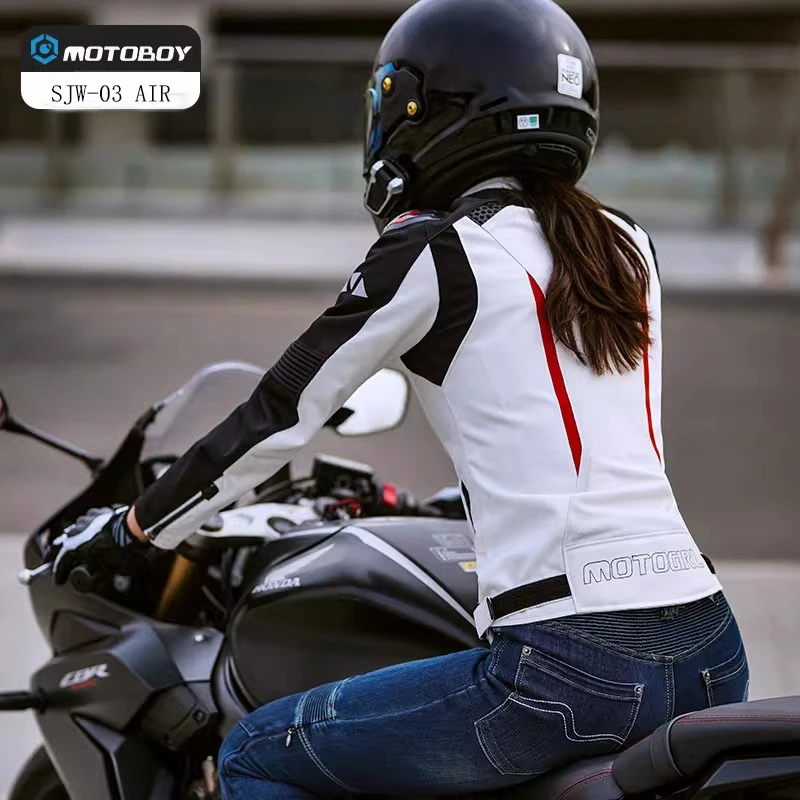 MOTOBOY Summer Women's Motorcycle Jakcet 600D Oxford splicing Mesh Motorcyclist jacket CE Protection Shoulder TPU external shell
MOTOBOY Summer Women's Motorcycle Jakcet 600D Oxford splicing Mesh Motorcyclist jacket CE Protection Shoulder TPU external shell
