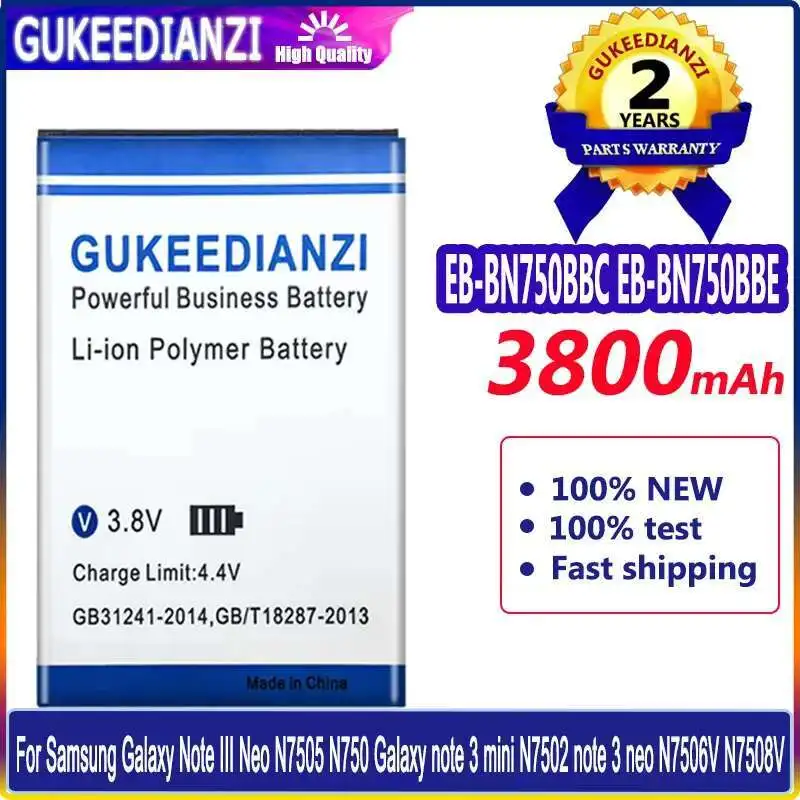Аккумулятор EB-BN750BBC EB-BN750BBE для Samsung Galaxy Note Iii Neo N7505 N750 для Galaxy Note 3 Mini N7502 Note 3 Neo N7506V N7508V
Аккумулятор EB-BN750BBC EB-BN750BBE для Samsung Galaxy Note Iii Neo N7505 N750 для Galaxy Note 3 Mini N7502 Note 3 Neo N7506V N7508V