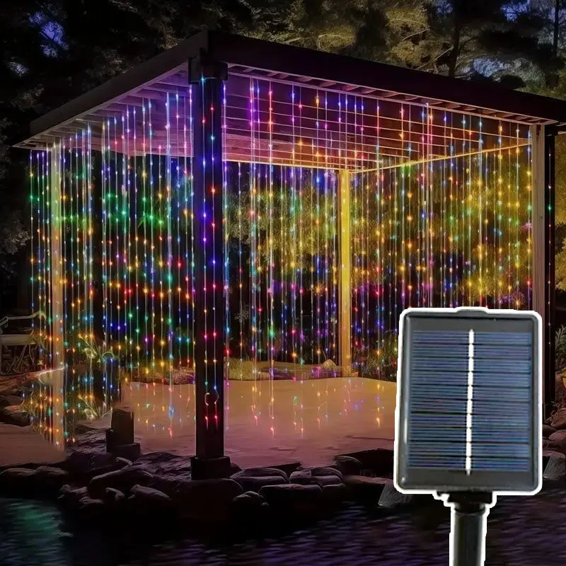 Fairy Silver Wire Curtain String Light Garden Wedding Party Decor Holiday Atmosphere Decor Outdoor Solar Christmas Garland Lamp
Fairy Silver Wire Curtain String Light Garden Wedding Party Decor Holiday Atmosphere Decor Outdoor Solar Christmas Garland Lamp