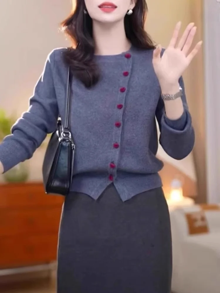 Ele Knitted Long Sve round Ne Single Button Cardigan Slimming Outerwear Top for Autumn Winter Faion Trendy Sle
Ele Knitted Long Sve round Ne Single Button Cardigan Slimming Outerwear Top for Autumn Winter Faion Trendy Sle