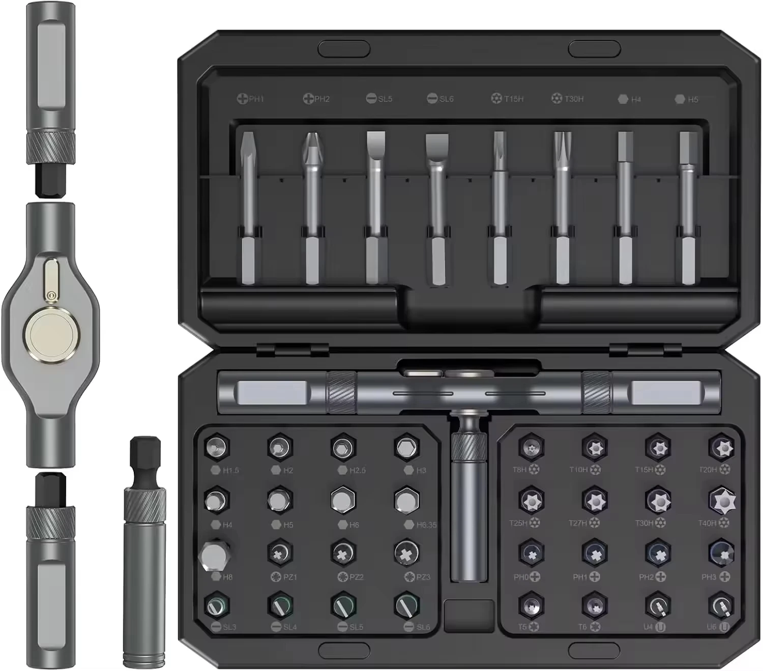 42in1 Magnetic Ratchet Screwdriver Set Multi Bits Detachable Handle DIY Repair Hand Tools for Computer Laptop Cell Phone Electro
42in1 Magnetic Ratchet Screwdriver Set Multi Bits Detachable Handle DIY Repair Hand Tools for Computer Laptop Cell Phone Electro