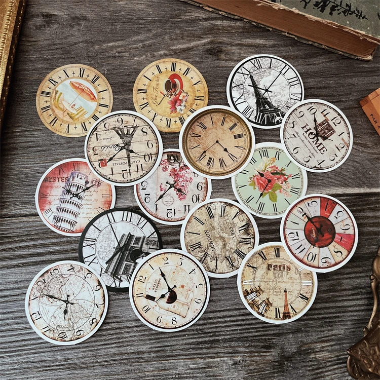 15PCS Vintage Clock Dial Stickers Crafts And Scrapbooking stickers book Student label Decorative sticker DIY Stationery
15PCS Vintage Clock Dial Stickers Crafts And Scrapbooking stickers book Student label Decorative sticker DIY Stationery