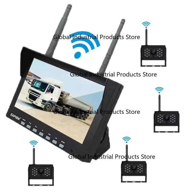 7 Inch Wireless Car Rear View Camera AHD DVR Night Vision Reverse Backup Recorder with Wifi Display for Bus And Truck