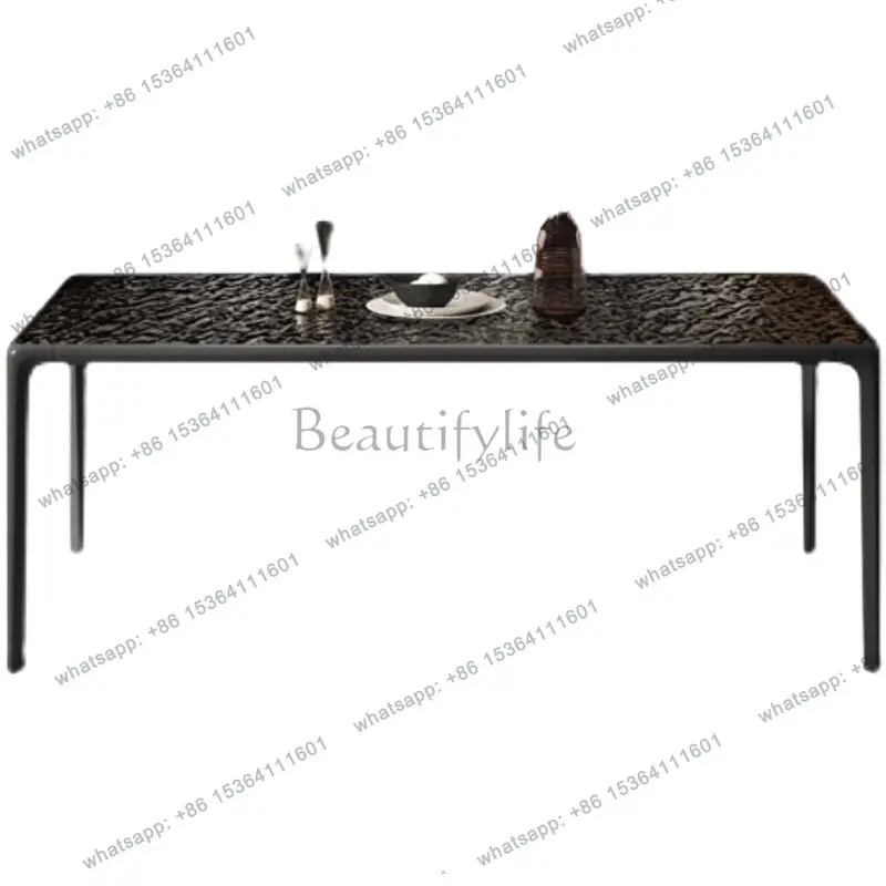 Italian light luxury high-end artistic hot melt tempered glass water corrugated dining table
Italian light luxury high-end artistic hot melt tempered glass water corrugated dining table
