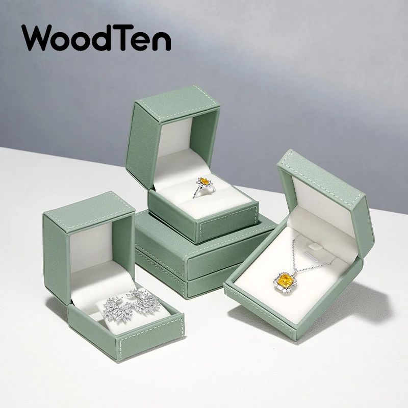 WoodTen Green PU Leather Jewelry Engagement Wedding Gift Box Jewelry Organizer Case Ring Bracelet Display Pendant Jewelry Box
WoodTen Green PU Leather Jewelry Engagement Wedding Gift Box Jewelry Organizer Case Ring Bracelet Display Pendant Jewelry Box
