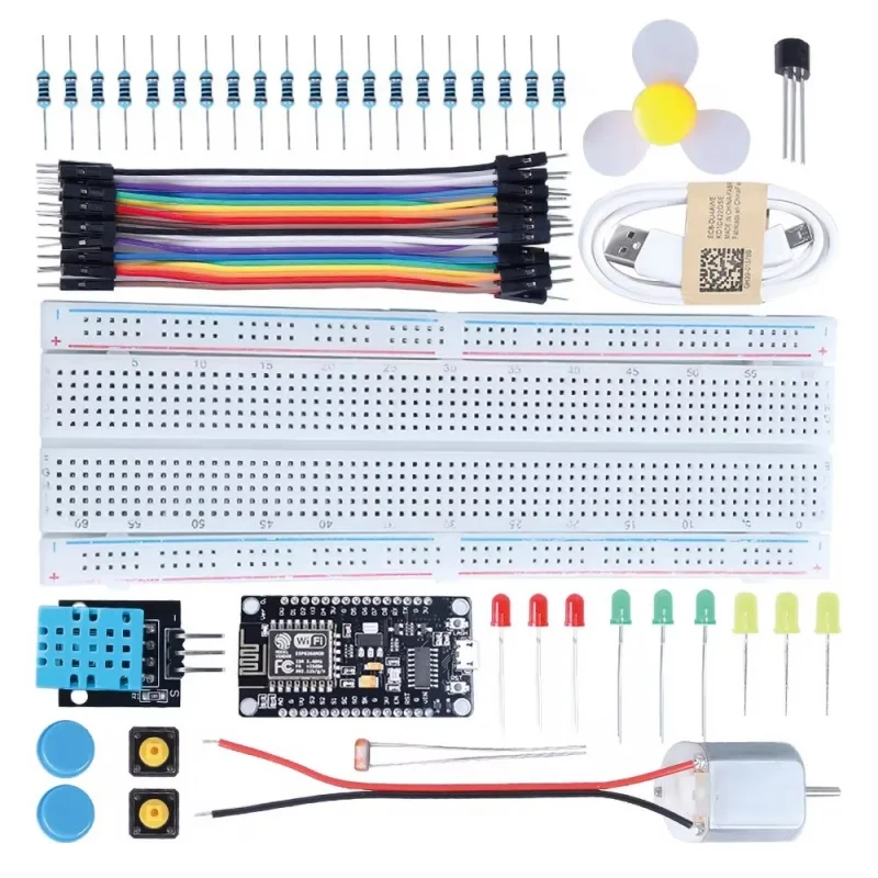 New ESP8266 WiFi entry learning kit DHT11 temperature and humidity sensor programming electronic experimental group
New ESP8266 WiFi entry learning kit DHT11 temperature and humidity sensor programming electronic experimental group