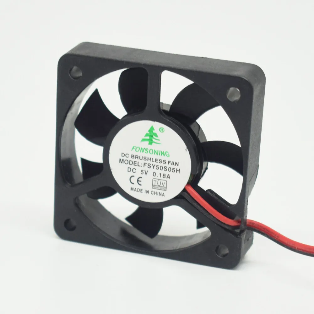 Brushless DC Cooling Fan 50x50x10mm 5010 7 Blade 5V 2 Pin 2.54 Connector for 10 Pack -
Brushless DC Cooling Fan 50x50x10mm 5010 7 Blade 5V 2 Pin 2.54 Connector for 10 Pack -