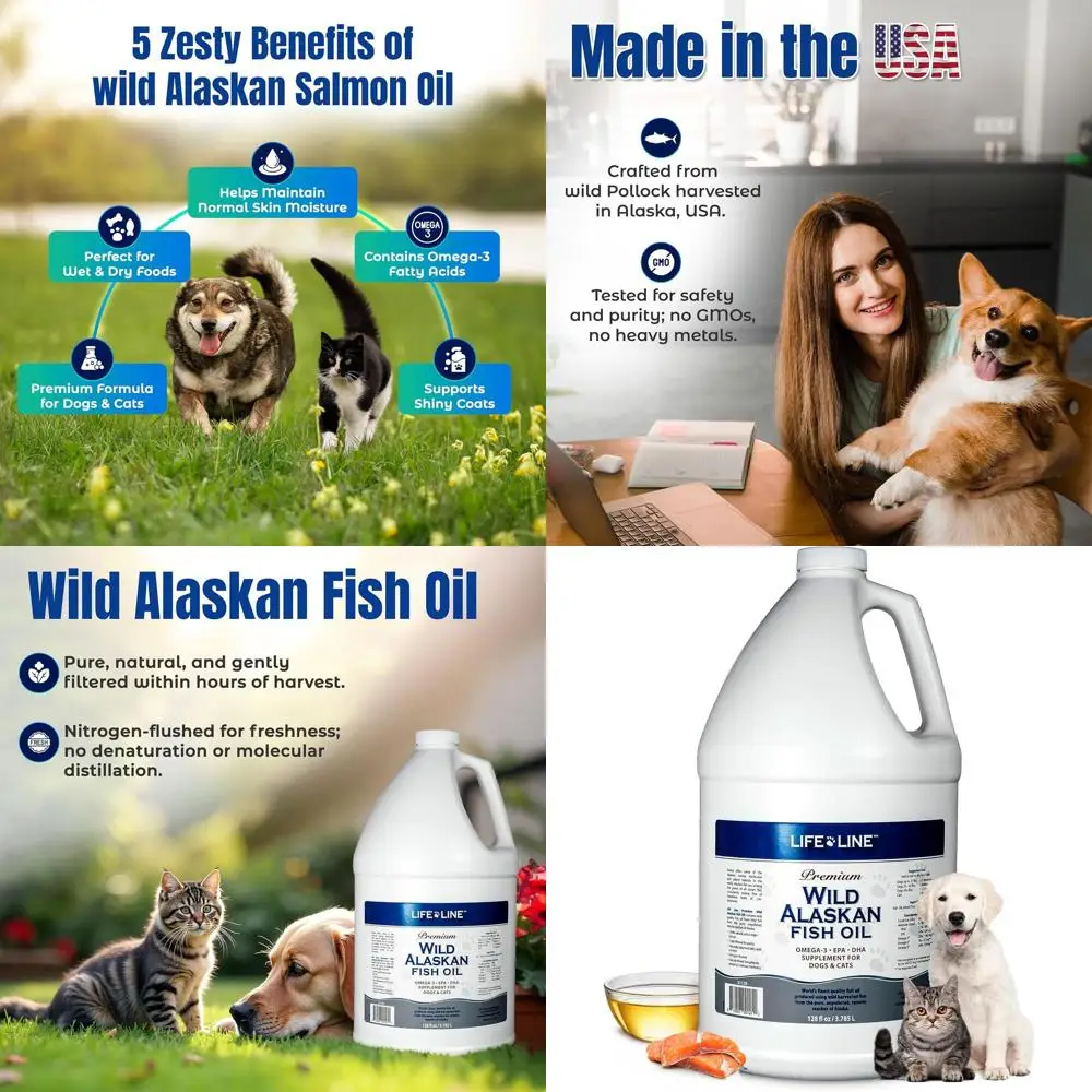 Alaskan Fish Oil for Pets: 128oz Supplement, Supports Skin, Coat, Brain, Eye, and Heart Health
Alaskan Fish Oil for Pets: 128oz Supplement, Supports Skin, Coat, Brain, Eye, and Heart Health