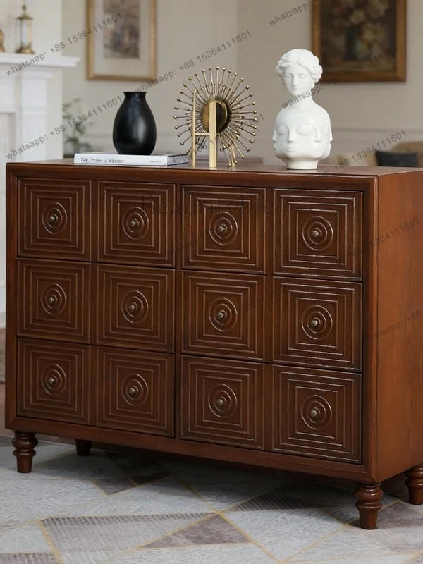 American country solid wood chest, bedroom, living room against the wall storage side cabinet
American country solid wood chest, bedroom, living room against the wall storage side cabinet