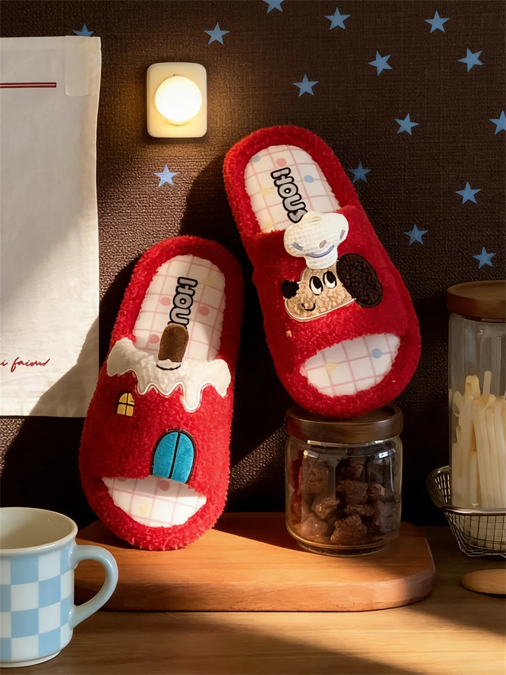 Fun Chef Little Dog Cotton Slippers Women's Student Four Seasons Home Anti-slip Air Conditioned Room Floor oes Thin Strips
Fun Chef Little Dog Cotton Slippers Women's Student Four Seasons Home Anti-slip Air Conditioned Room Floor oes Thin Strips