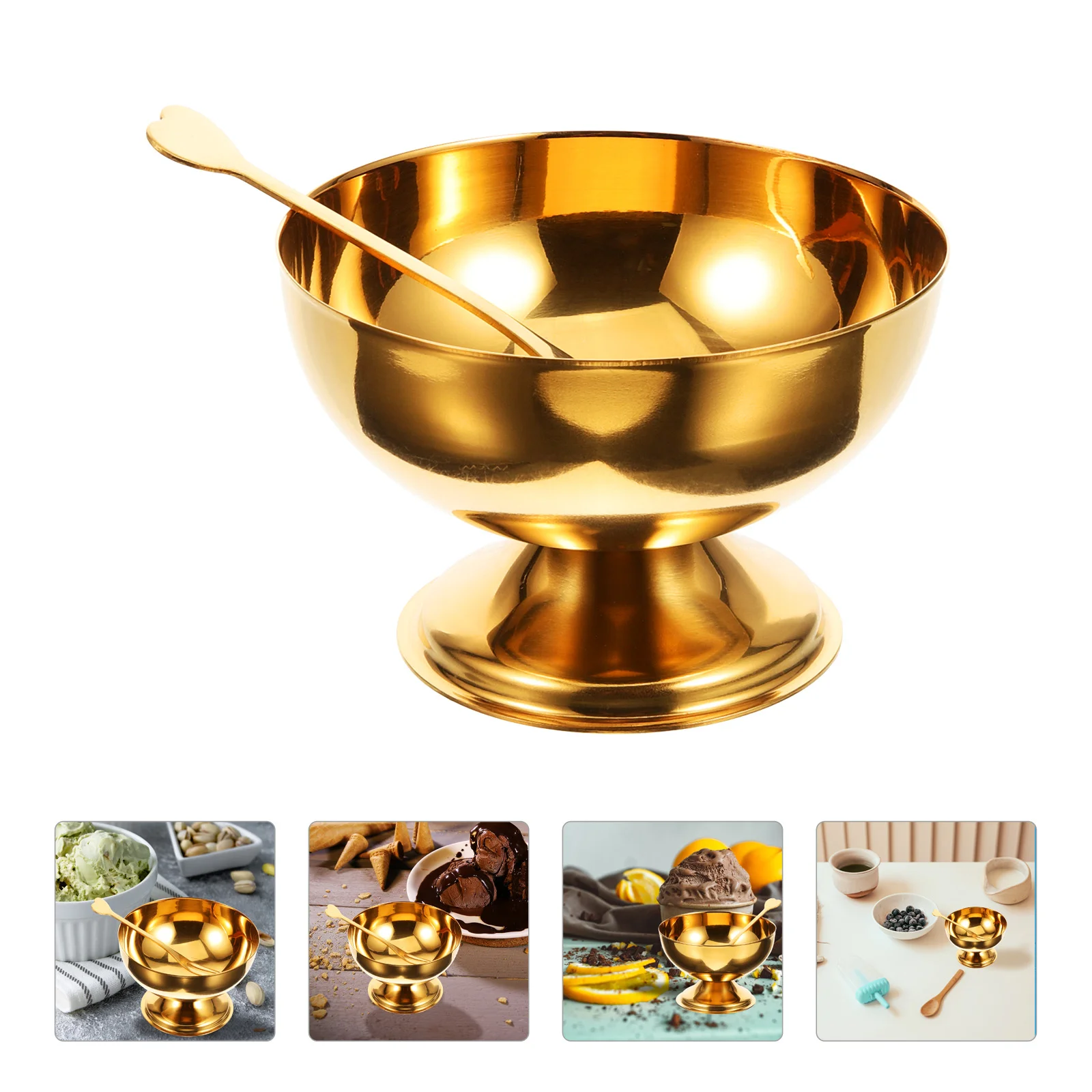 Creative Ice Cream Cup Dessert Salad Bowl Holder Stainless Steel Food Mini Serving Bowls
Creative Ice Cream Cup Dessert Salad Bowl Holder Stainless Steel Food Mini Serving Bowls