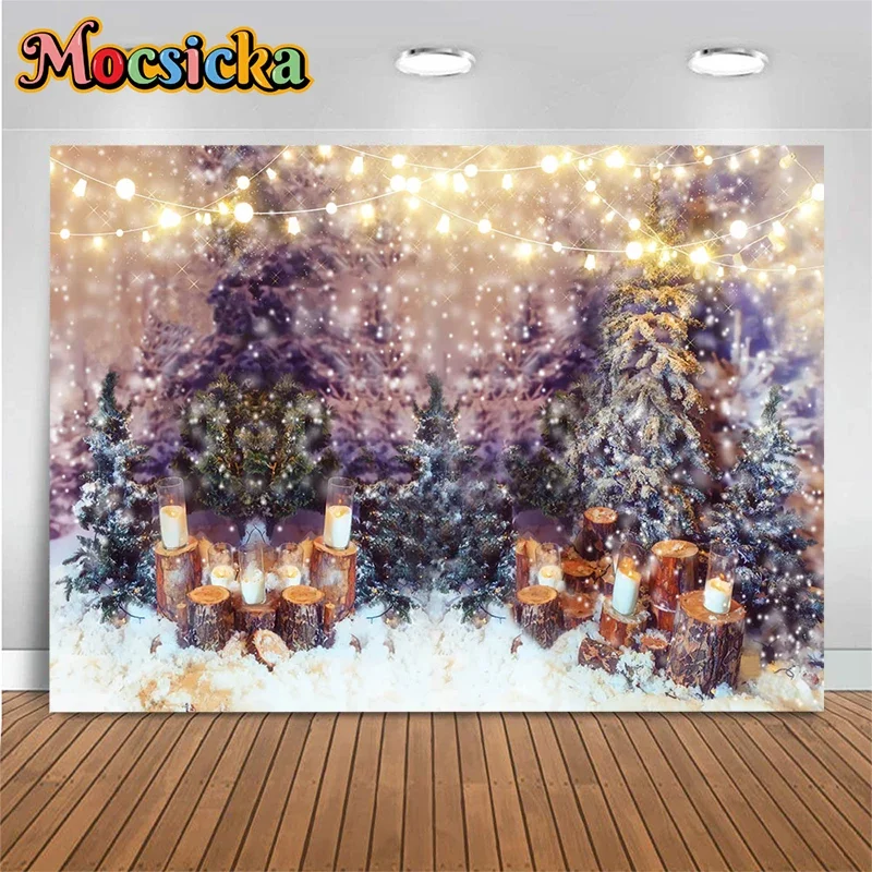 Mocsicka Christmas Decoration Photography Background Xmas Tree Forest Shiny Neon Light Stump Cup Snowscape Photo Backdrop Props
Mocsicka Christmas Decoration Photography Background Xmas Tree Forest Shiny Neon Light Stump Cup Snowscape Photo Backdrop Props