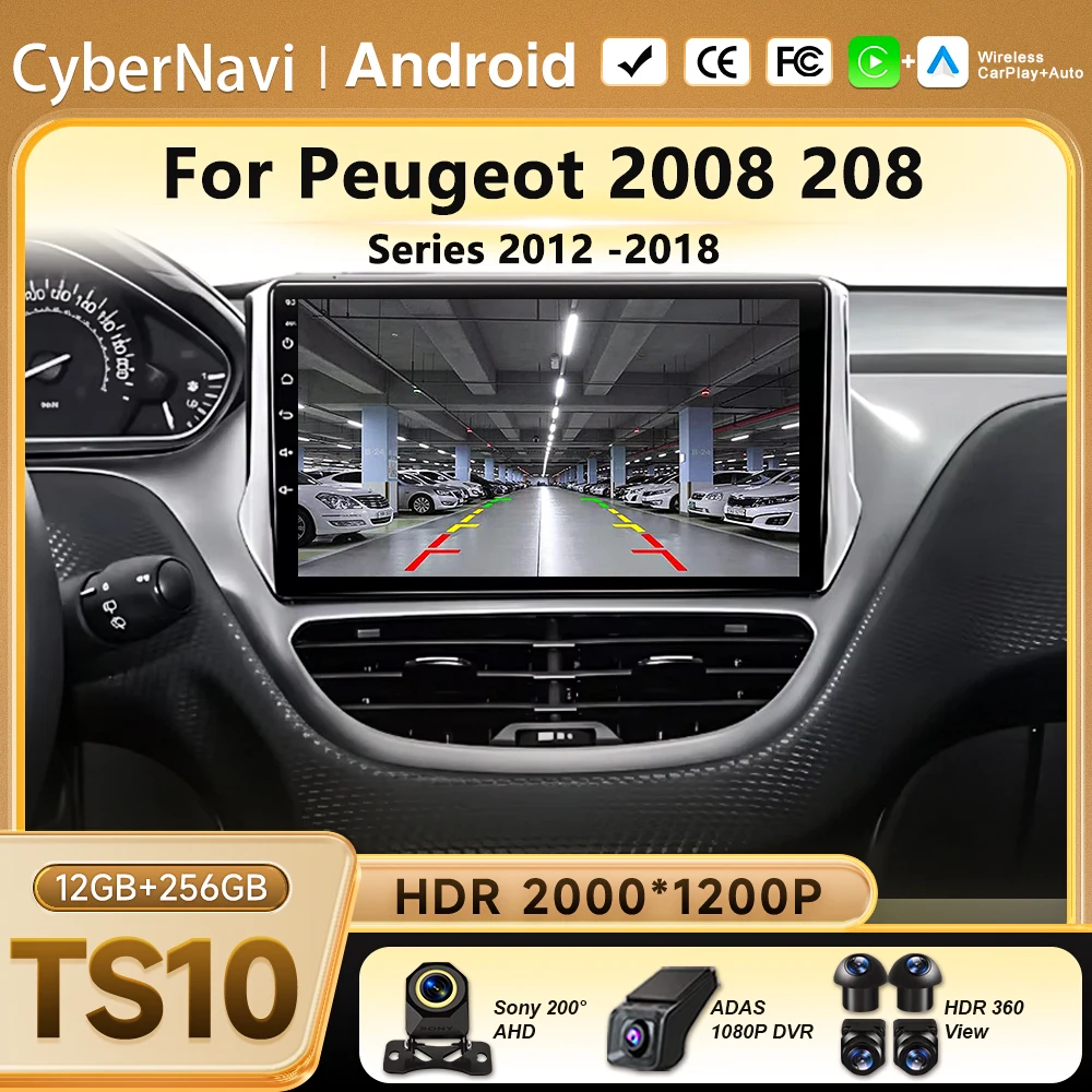 Android 16 Car Radio Player For Peugeot 2008 208 Series 2012 -2018 Wireless Carplay Stereo Head Unit GPS Navigation BT 10 inch
Android 16 Car Radio Player For Peugeot 2008 208 Series 2012 -2018 Wireless Carplay Stereo Head Unit GPS Navigation BT 10 inch