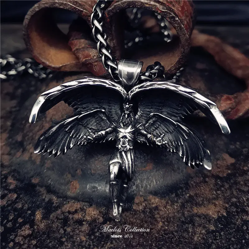 Ancient Devil (x-21) Egyptian Four Wings Sky Son Necklace Retro Titanium personalized punk pendant sweater chain
Ancient Devil (x-21) Egyptian Four Wings Sky Son Necklace Retro Titanium personalized punk pendant sweater chain