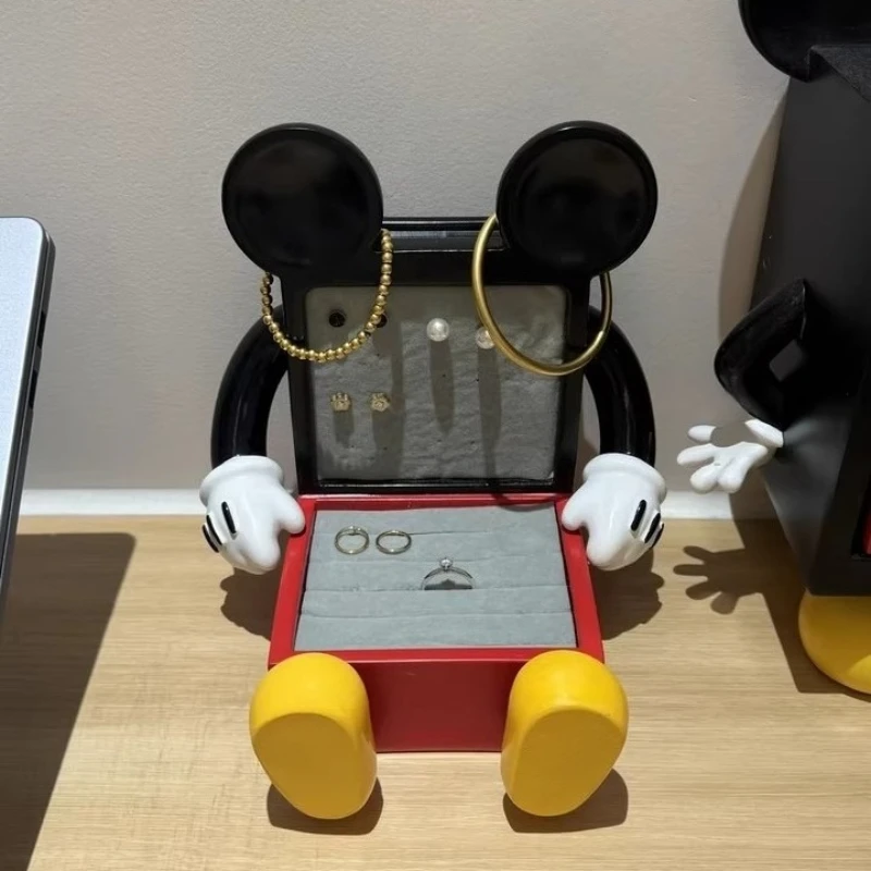 Cartoon Mickey style Necklace Ring jewelry box large capacity creative ear stud storage desktop Model Ornament Birthday Gift Toy
Cartoon Mickey style Necklace Ring jewelry box large capacity creative ear stud storage desktop Model Ornament Birthday Gift Toy