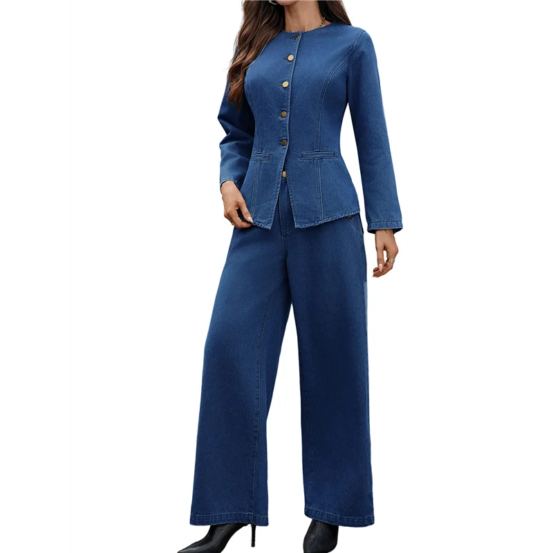 NEW-Women 2 Piece Denim Set Y2k Shirt Wide Leg Jeans Palazzo Pants Outfits
NEW-Women 2 Piece Denim Set Y2k Shirt Wide Leg Jeans Palazzo Pants Outfits