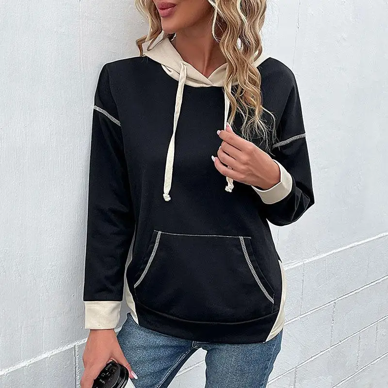 Long Sved Women's Hooded Pocket Pullover Hoodie Casual Style Pure Color Waist-Cinching Design Regular Sleeve Length
Long Sved Women's Hooded Pocket Pullover Hoodie Casual Style Pure Color Waist-Cinching Design Regular Sleeve Length